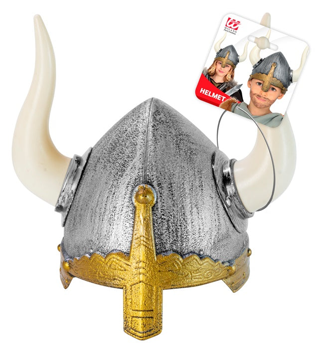 Kinder Wikingerhelm aus Hartplastik mit Hörnern für Fasnacht