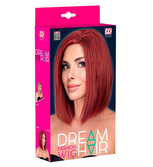 Kastanienbraune Perücke Jenny in hochwertiger Dream Hair Qualität auf weißem Hintergrund