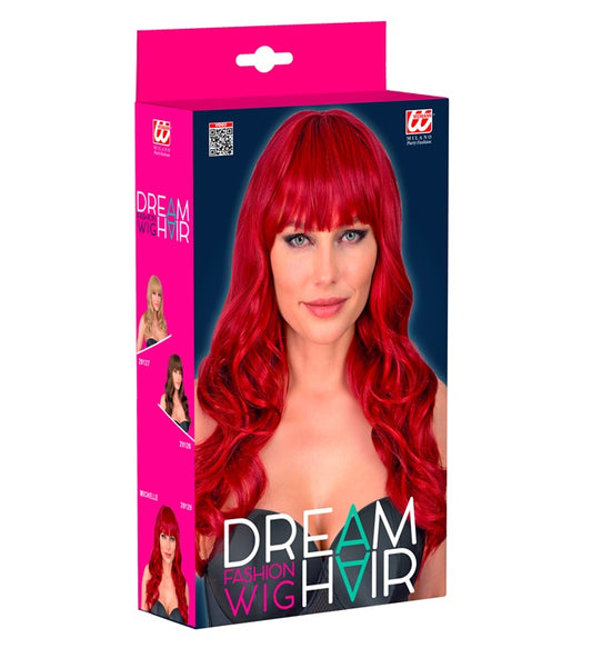 Rote Perücke Michelle in Dream Hair Qualität in farbiger Verpackung