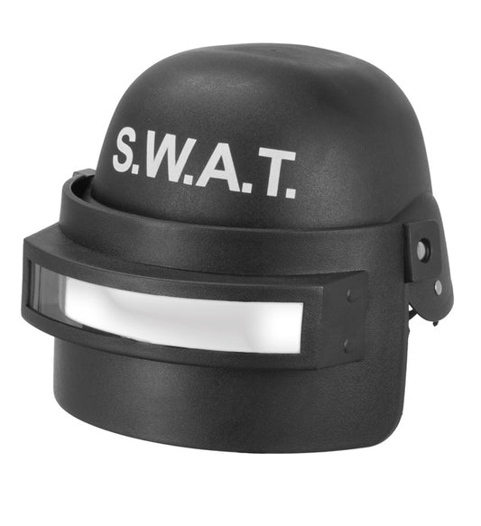 "HELM S.W.A.T. MIT VISIER" aus Hartplastik - Kindergröße Schwarz