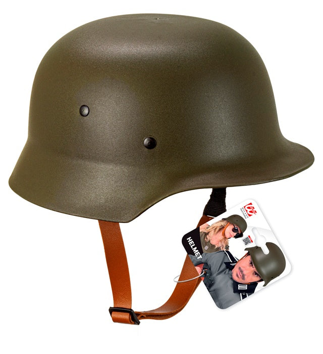 Militärhelm grün aus Hartplastik für Erwachsene