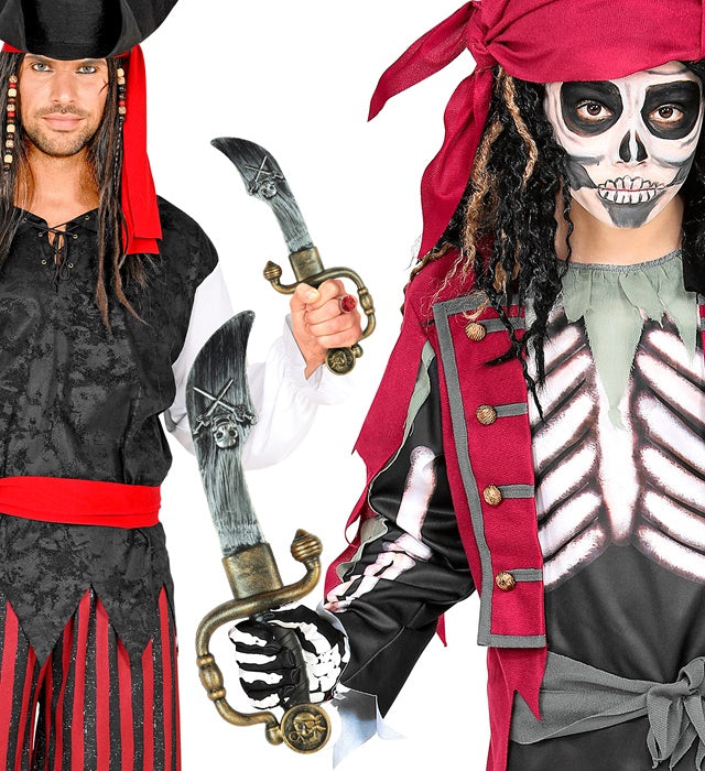 Piratenmesser 35 cm aus Kunststoff als Fasnachts- und Karnevalszubehör