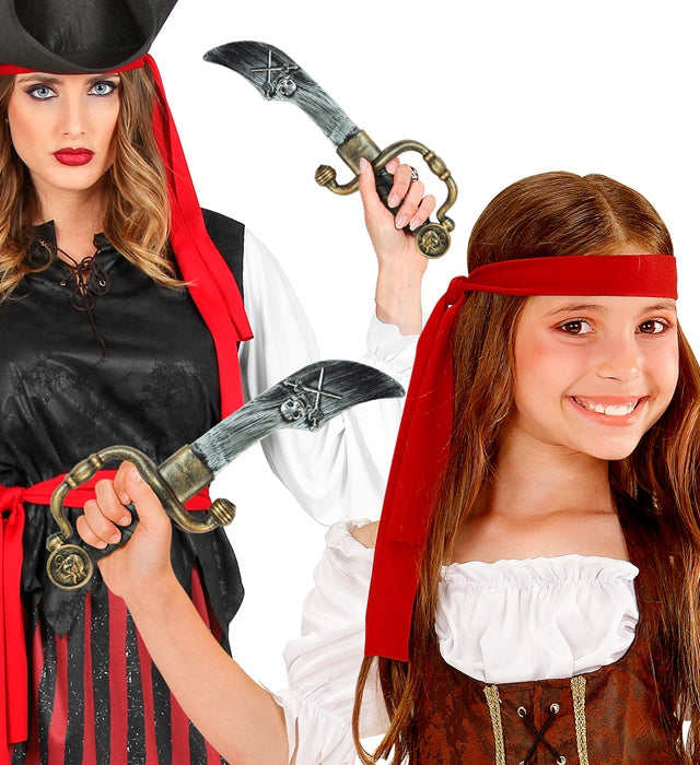Piratenmesser 35 cm aus Kunststoff als Fasnachts- und Karnevalszubehör