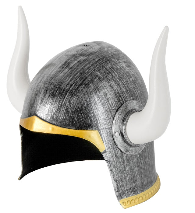 Wikingerhelm aus Hartplastik mit Hörnern für Erwachsene