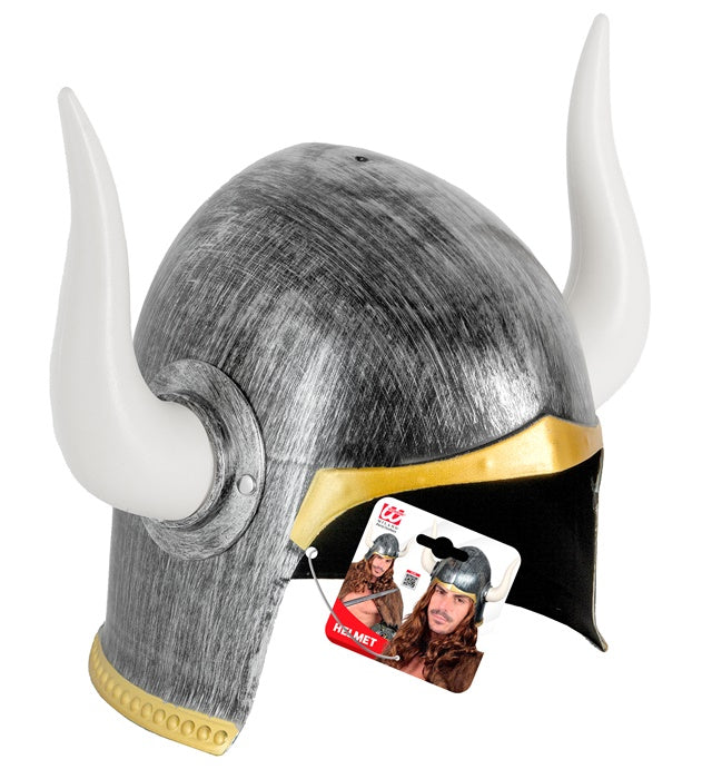 Wikingerhelm aus Hartplastik mit Hörnern für Erwachsene