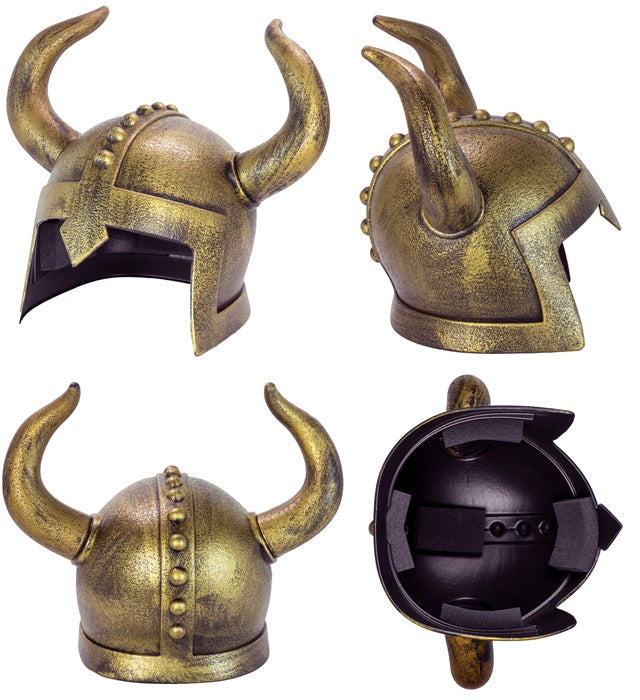 Wikingerhelm aus Hartplastik mit Hörnern in Erwachsenengröße