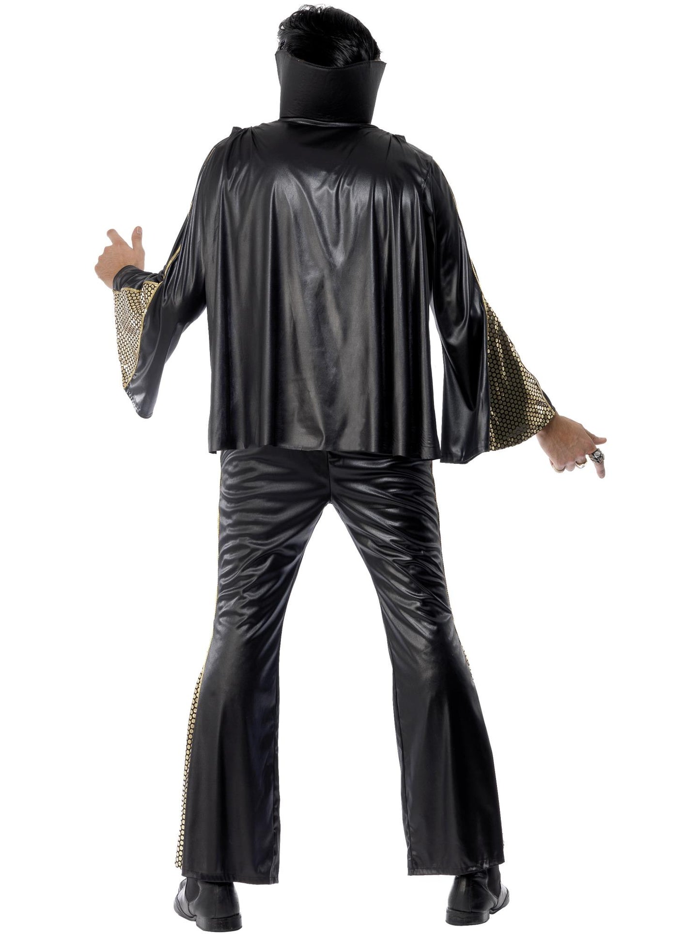 Smiffys ELVISPRES Elvis Costume, Black & Gold CS für Herren