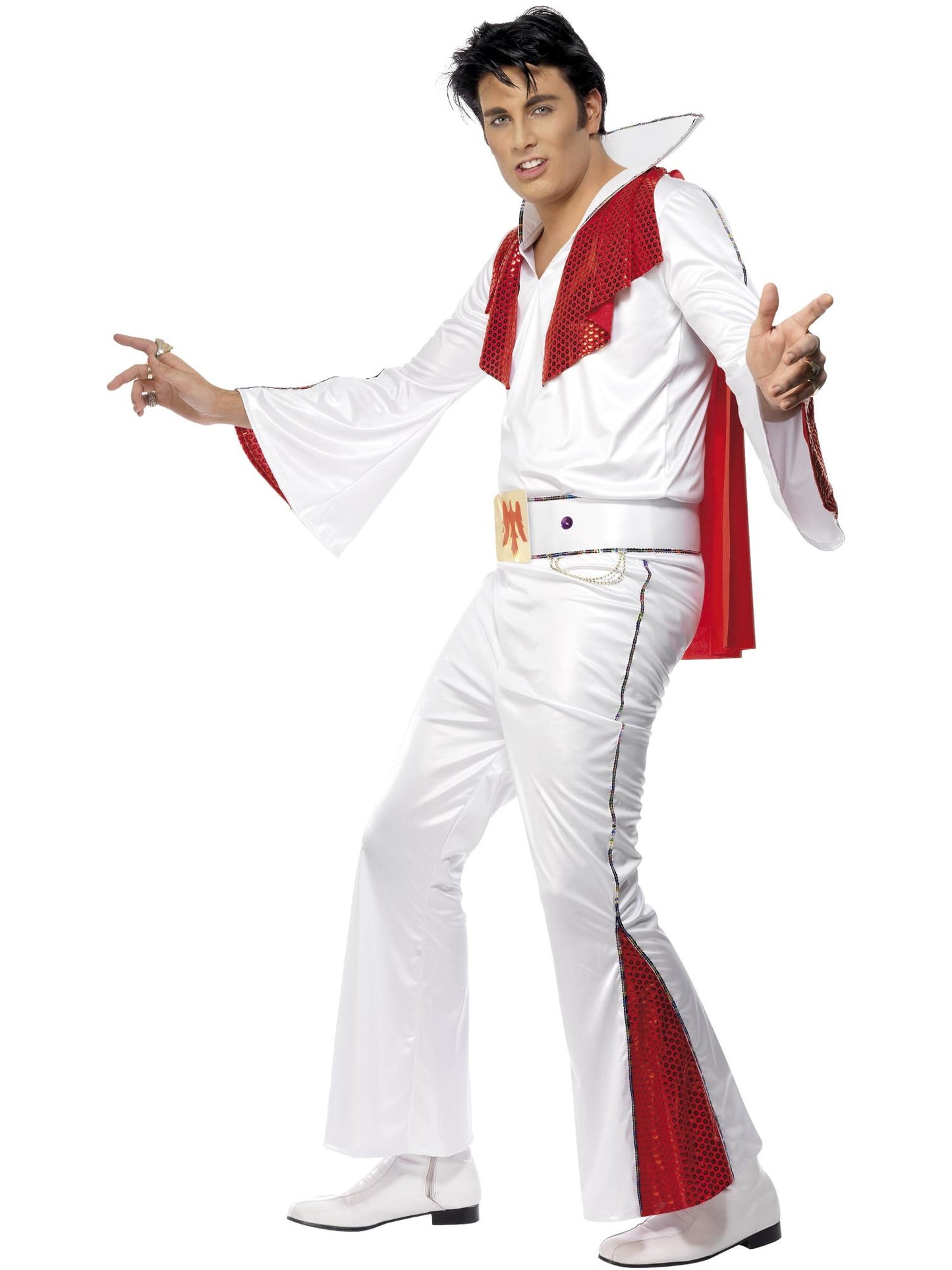 Smiffys ELVISPRES Elvis Costume, White & Red CS für Herren