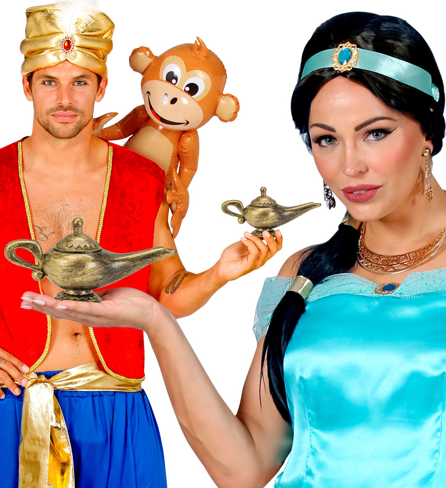 1001 Nacht Goldene Genie Lampe – Antik Gold 23cm