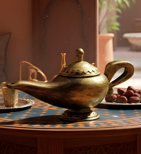 1001 Nacht Goldene Genie Lampe – Antik Gold 23cm