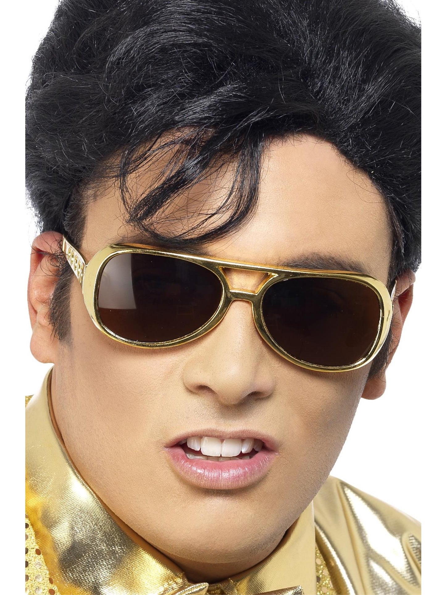 Smiffys Elvis Shades, Gold AC für Herren