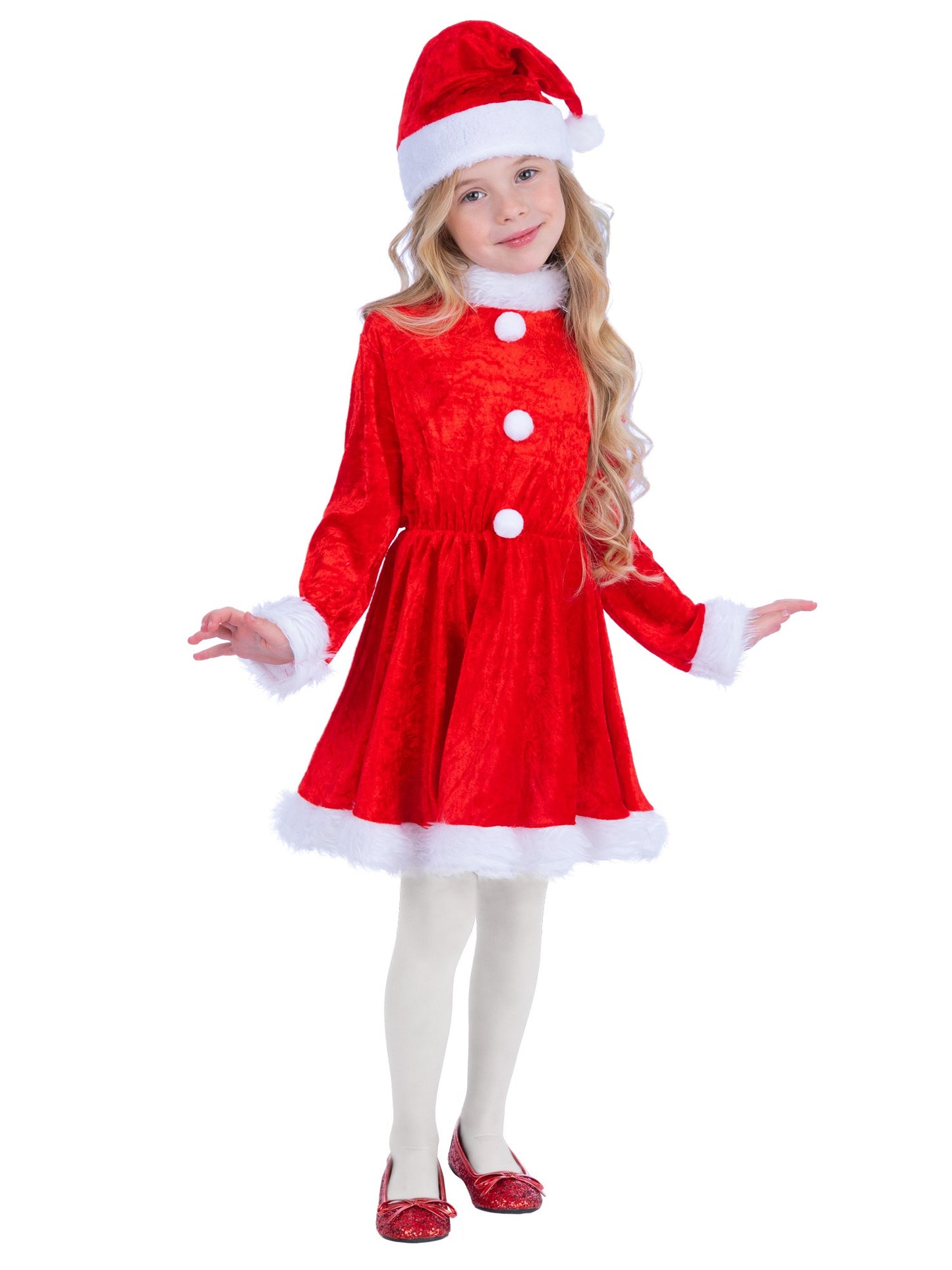 Smiffys Mini Miss Santa Costume, Red CS für Mädchen