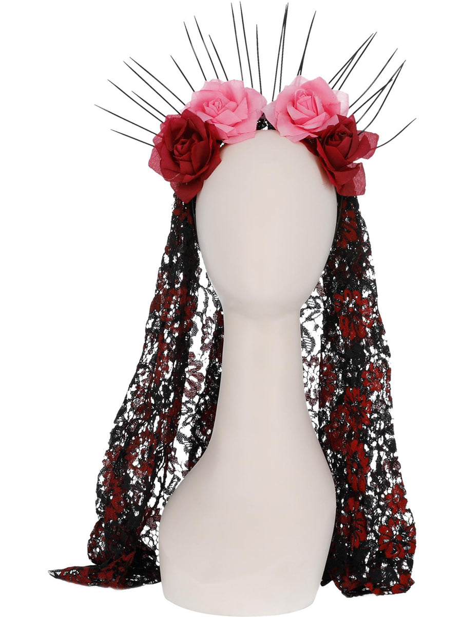 Smiffys DOTD LADY Deluxe Sunburst Day of the Dead Headband HA für Damen