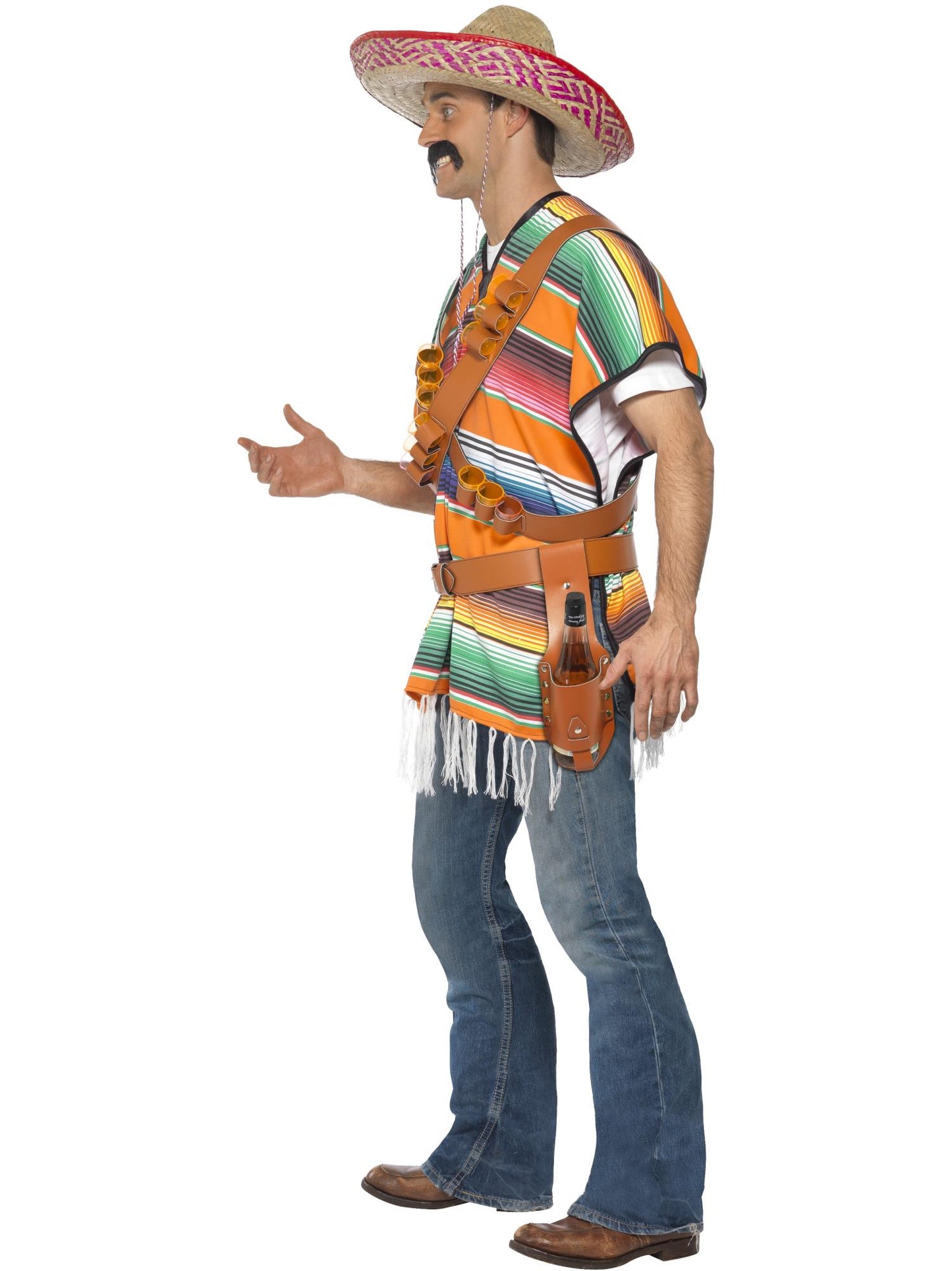 Smiffys WESTERN Tequila Shooter Guy Costume, Orange & Green CS für Unisex