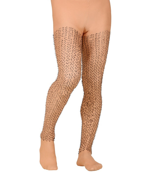Haarige Strumpfhose 60 DEN in Männergröße für ausgefallene Kostüme