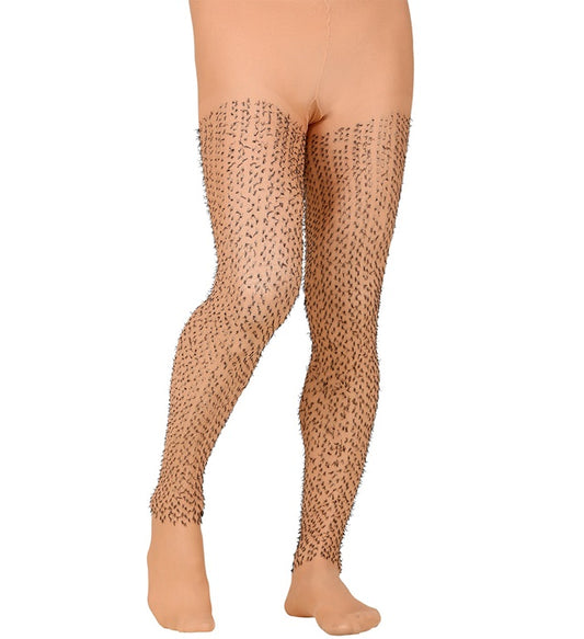 Haarige Strumpfhose 60 DEN in Männergröße für ausgefallene Kostüme