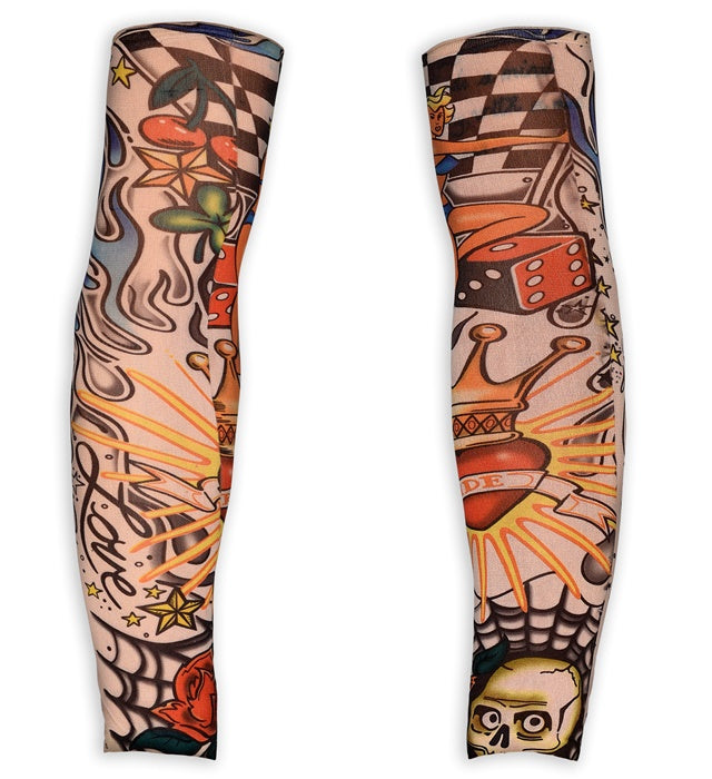 Tattooärmel Miami Ink realistisch aussehend für Fasnacht und Karneval