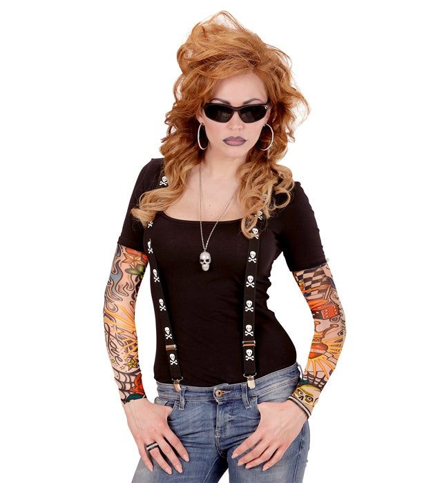 Tattooärmel Miami Ink realistisch aussehend für Fasnacht und Karneval