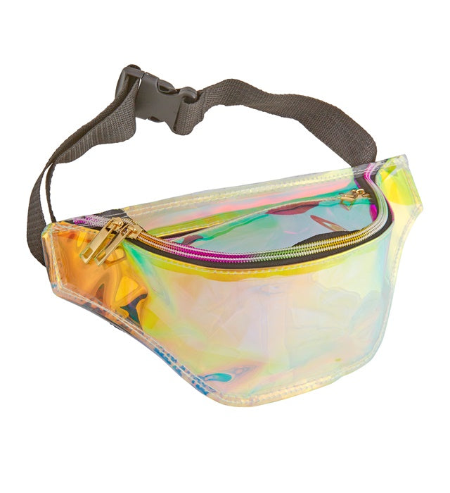 Holografische Gürteltasche im 80er Jahre Stil mit verstellbarem Gürtel