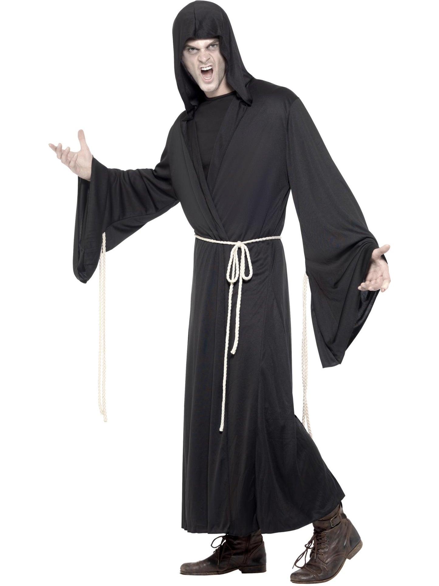 Smiffys GREAPGDIG Grim Reaper Costume, Black CS für Unisex
