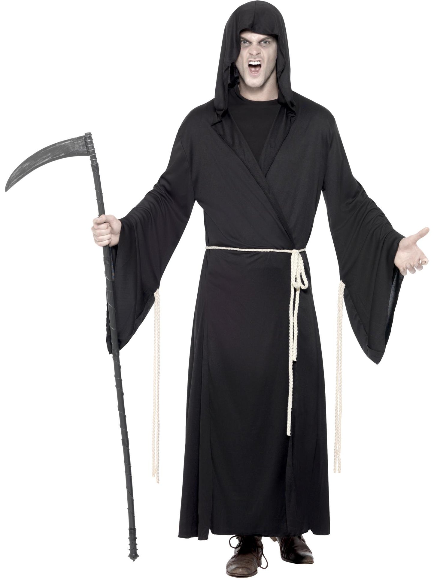 Smiffys GREAPGDIG Grim Reaper Costume, Black CS für Unisex
