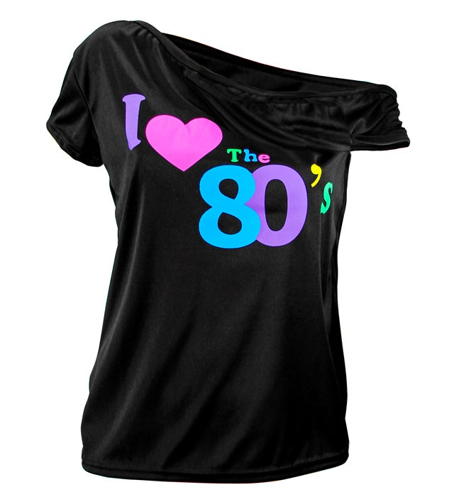 80er Jahre Mode Shirt im Retro Stil für Fasnacht und Karneval