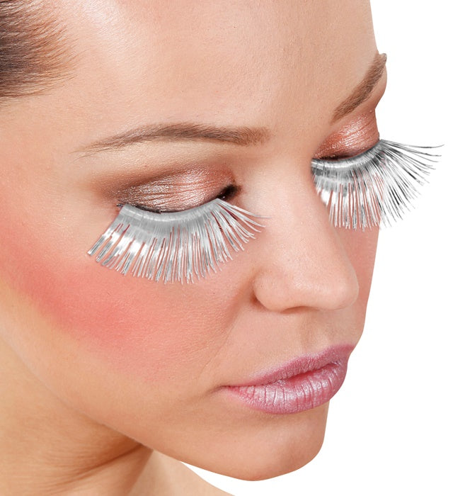 Selbstklebende, extra lange metallisierte Wimpern in sechs verschiedenen Farben