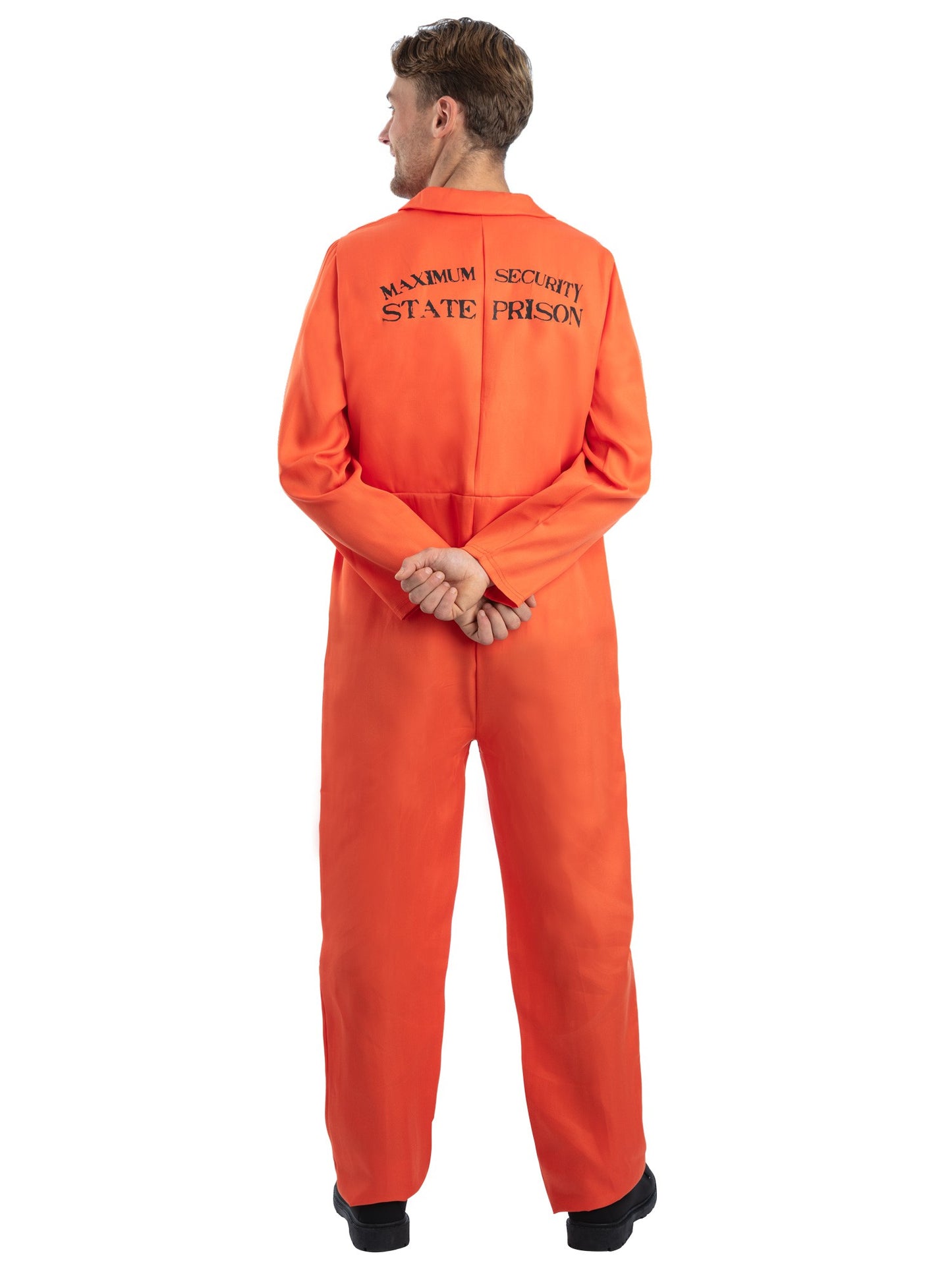 Smiffys CONVICT Escaped Prisoner Costume, Orange CS für Unisex