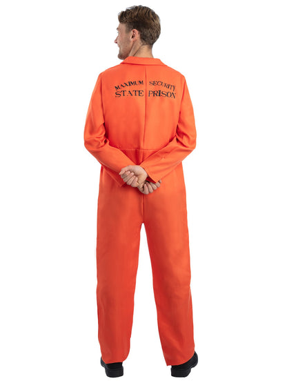 Smiffys CONVICT Escaped Prisoner Costume, Orange CS für Unisex
