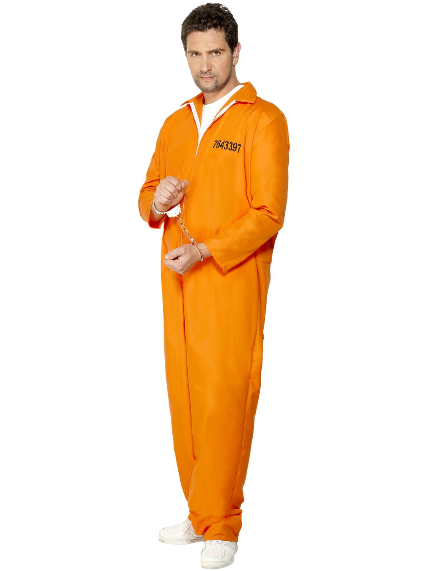 Smiffys CONVICT Escaped Prisoner Costume, Orange CS für Unisex