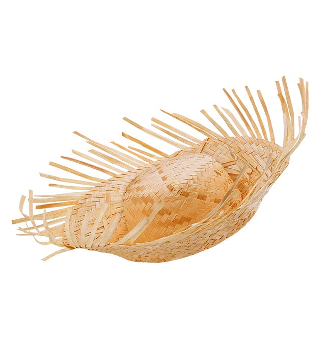 Natürlicher Strohhut IPANEMA in Naturfarbe für Fasnacht und Karneval