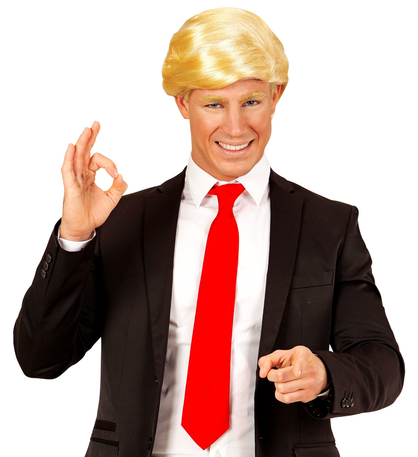 Schmale rote Satin-Krawatte von Widmann, 6 cm breit, knitterarm und aus 100 % Polyester.