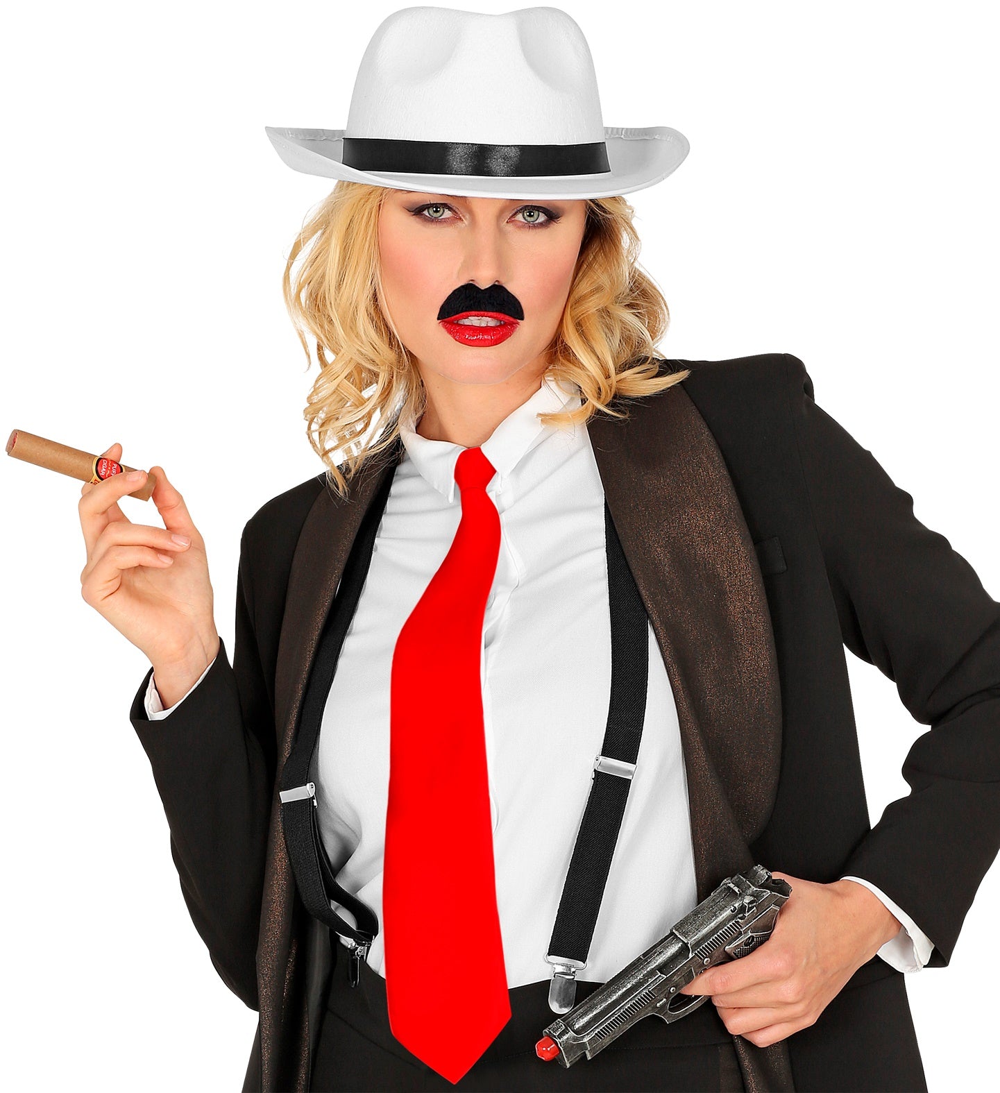 Schmale rote Satin-Krawatte von Widmann mit glänzendem, knitterarmem Material und 6 cm Breite