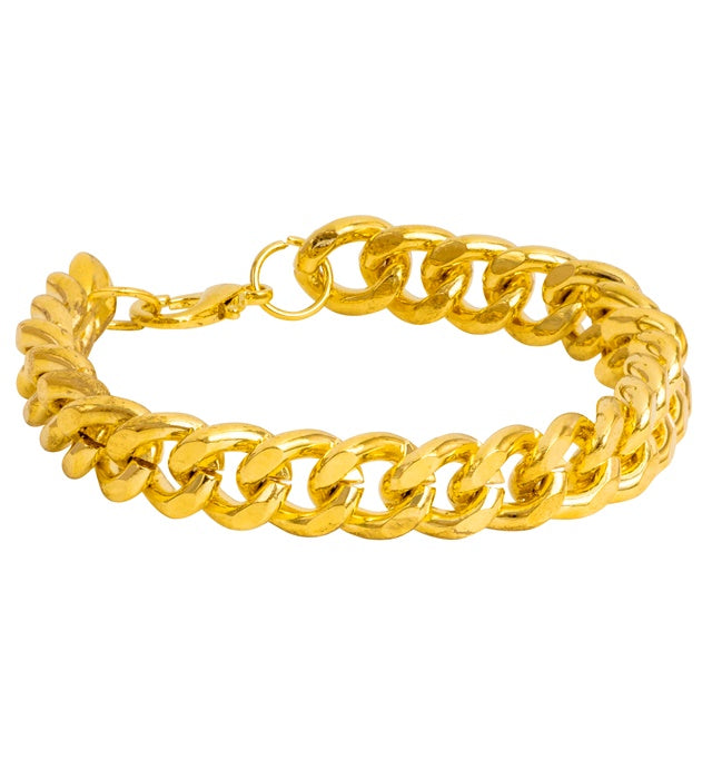 Golden glänzendes Armband als Fasnacht Accessoire