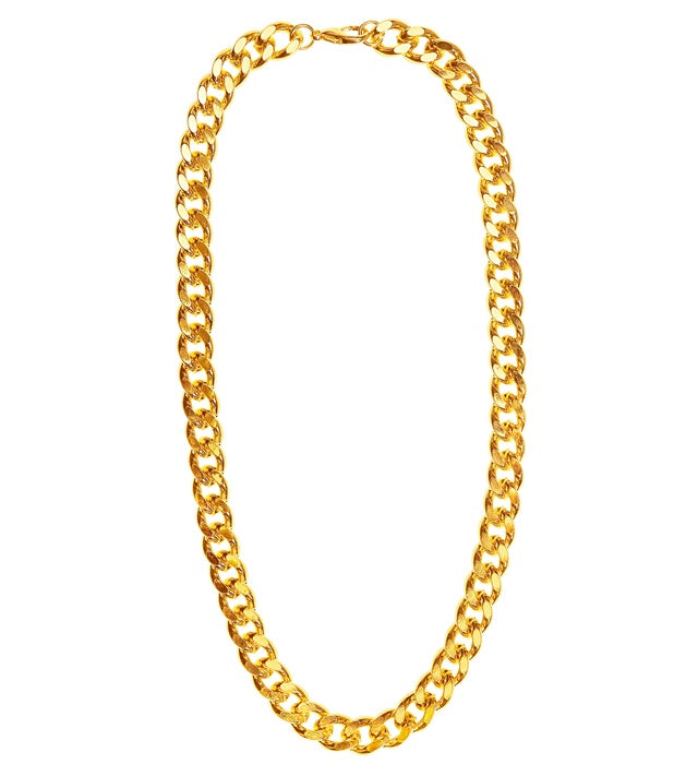 Goldene Halskette 60 cm als Fasnachts-Accessoire