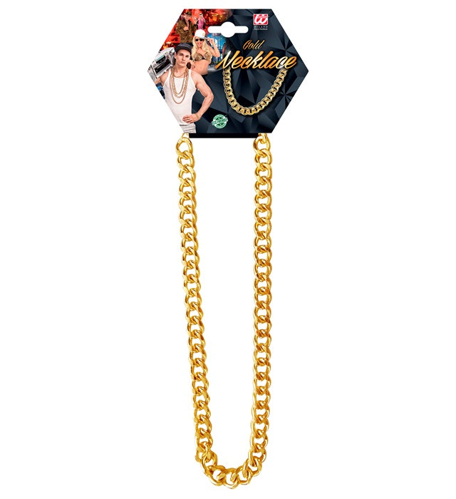 Goldene Halskette 60 cm als Fasnachts-Accessoire