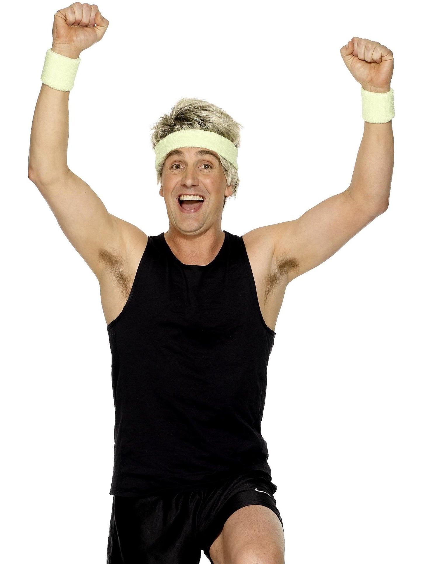Smiffys 1980S Sweatbands, Yellow AC für Unisex