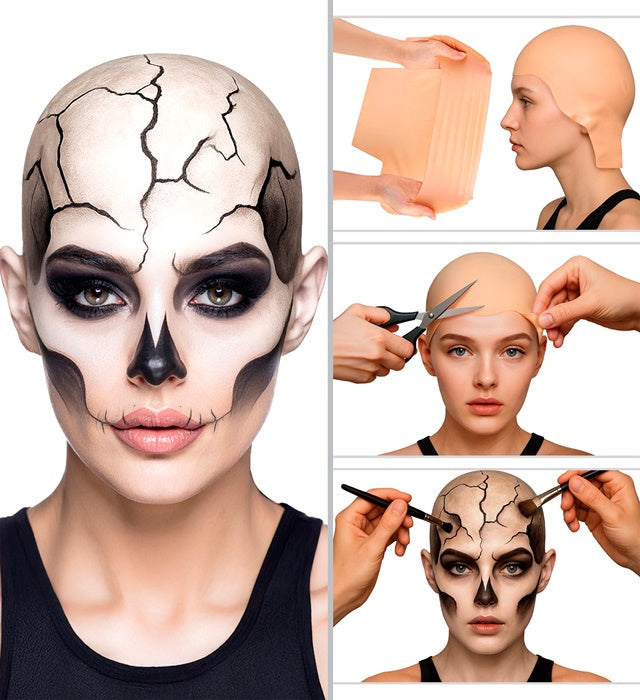 Latex-Glatze als Kostümzubehör für Fasnacht und Halloween