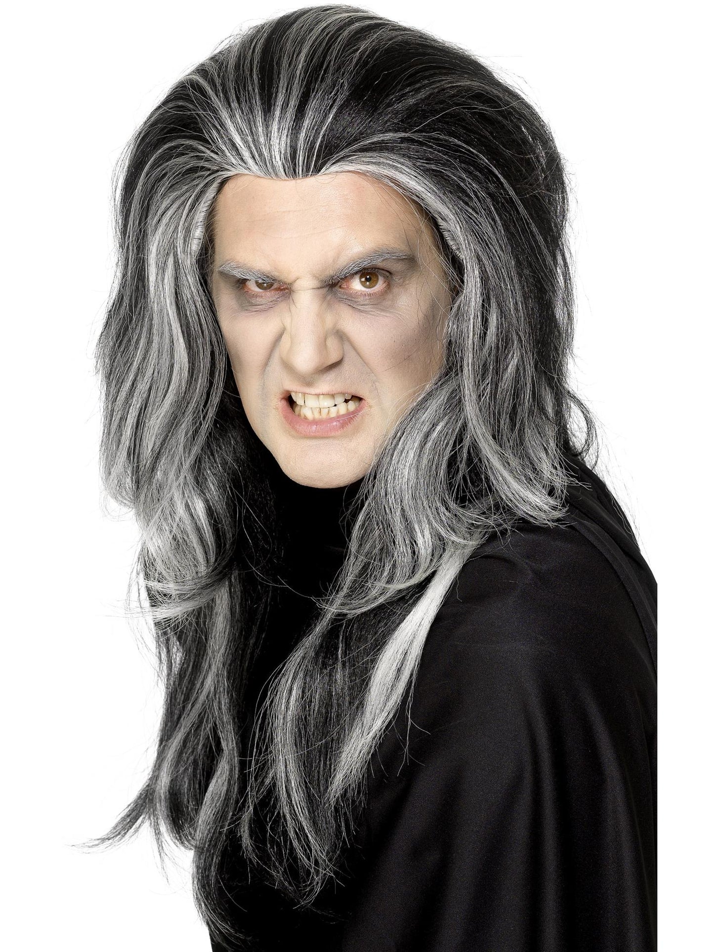 Smiffys HALLACESSO Gothic Vampire Wig, Black für Unisex