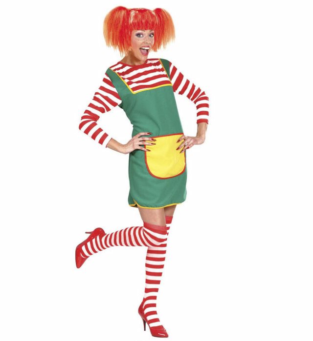 Überkniestrümpfe rot-weiß für Fasnacht und Karneval