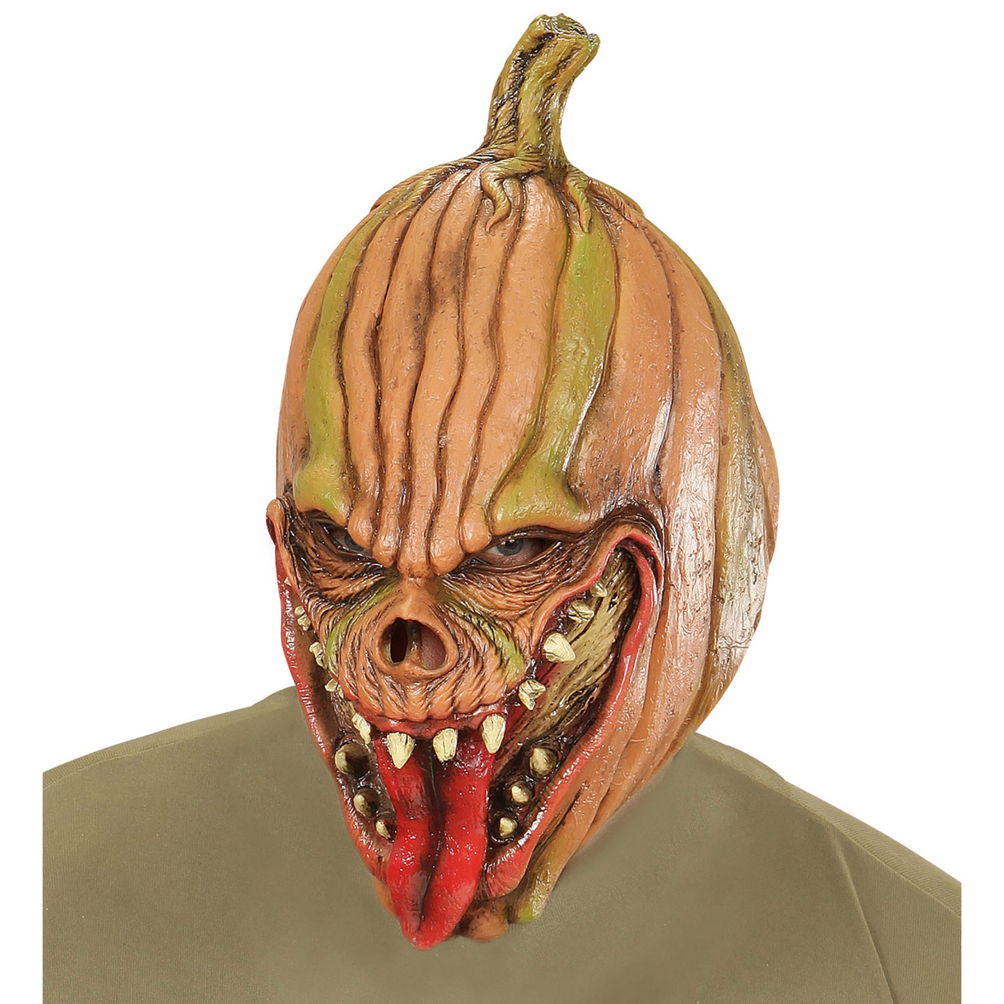 "3/4 MASKE TEUFELSKÜRBIS" – Vorderansicht