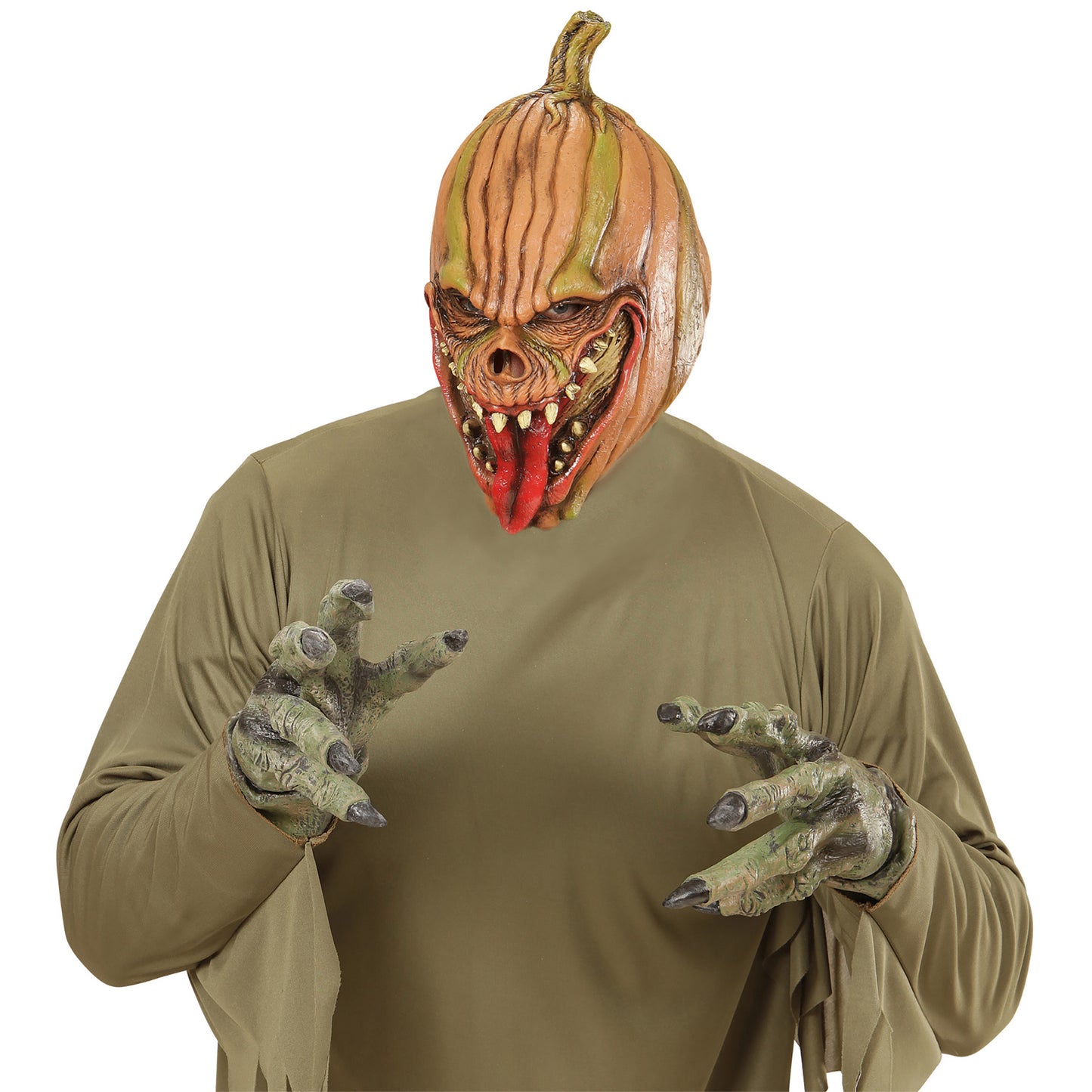 "3/4 MASKE TEUFELSKÜRBIS" – Detailansicht
