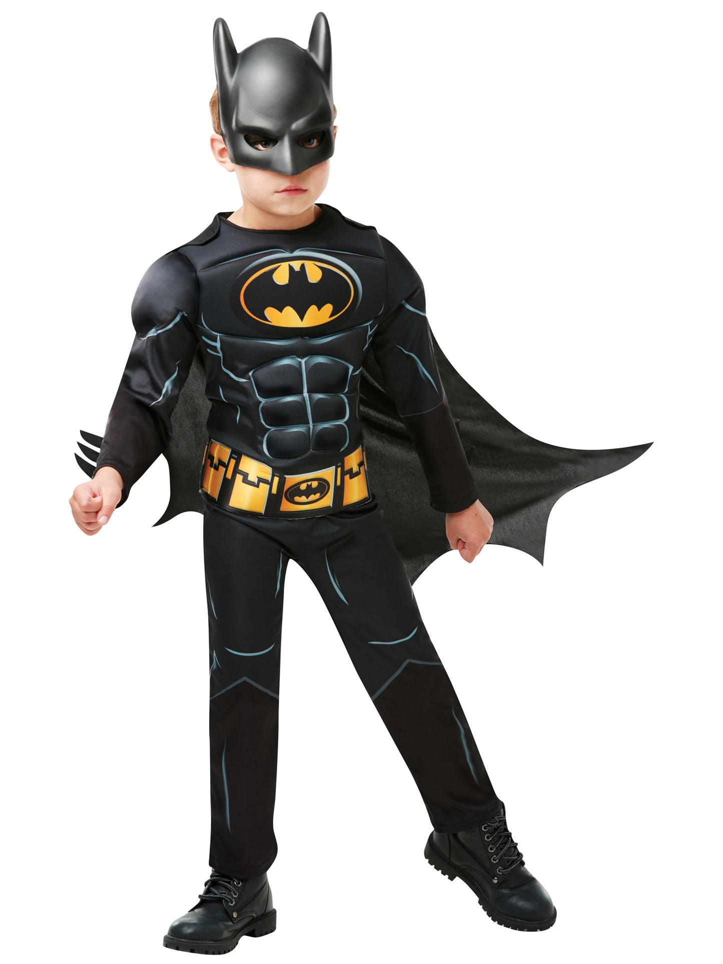 Rubies Batman Kinderkostüm für Jungen mit Umhang und Maske – Seitenansicht
