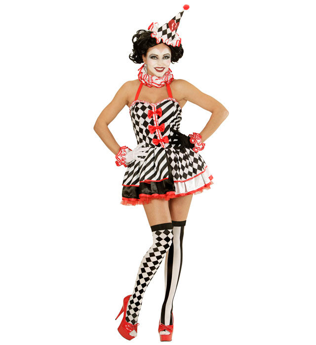 Bunte Zirkus Overknee-Strümpfe 70 DEN für Fasnacht und Karneval