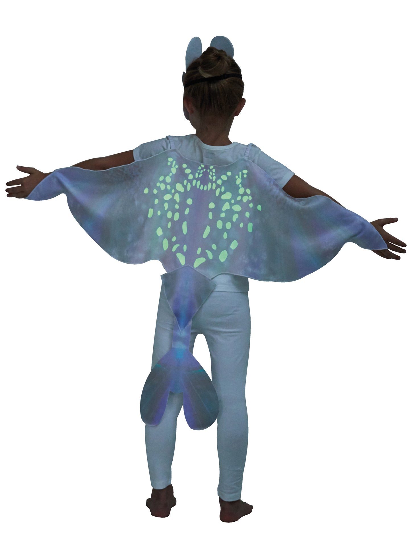 Rubies Light Fury Accessoire-Set für Kinder mit Glow-in-the-dark-Flügeln und Maske – Seitenansicht
