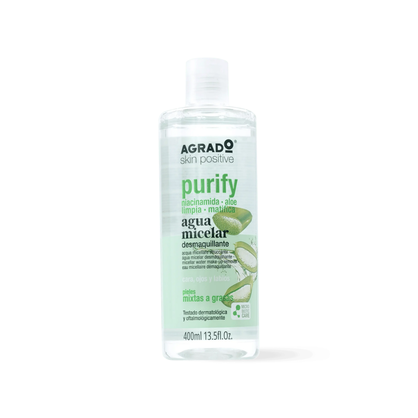 AGRADO AGRADO Agua Micelar Purify Mizellenwasser 400 ml Reinigungslösung Kosmetik