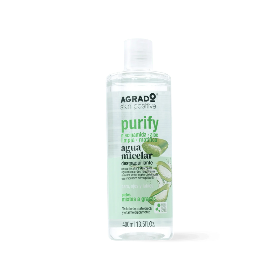 AGRADO AGRADO Agua Micelar Purify Mizellenwasser 400 ml Reinigungslösung Kosmetik