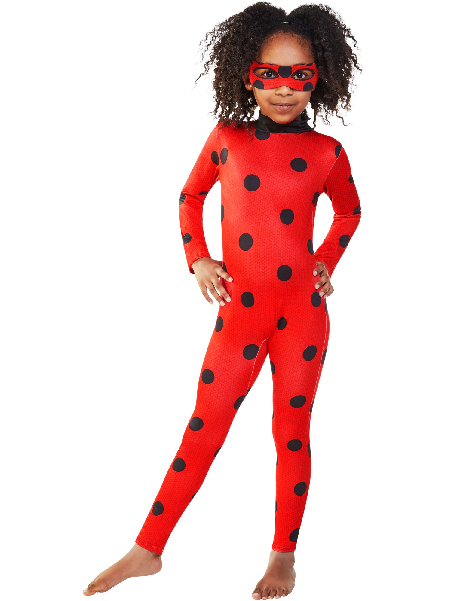 Rubies Miraculous Ladybug Kinderkostüm für Mädchen mit Overall und Maske – Rückansicht