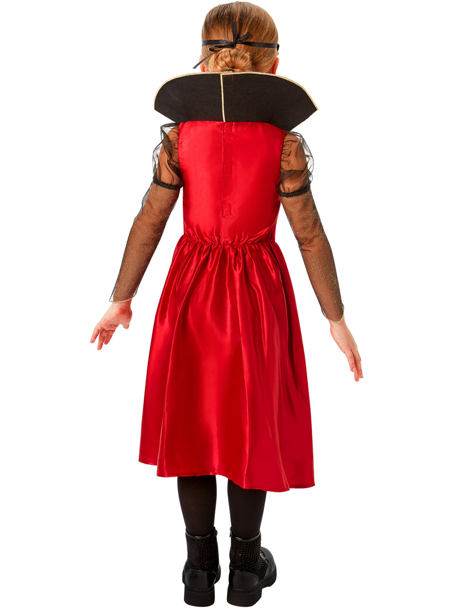 Rubies Vampiress Kinderkostüm für Mädchen mit Kleid und Maske – Detailansicht