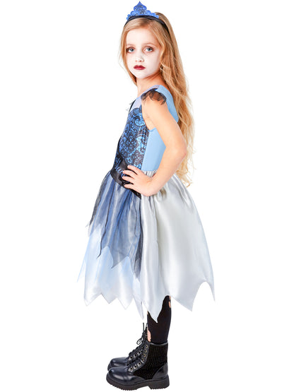Rubies PROM QUEEN Kinderkostüm für Mädchen mit Kleid, Schärpe, Haarreif und Rose – Seitenansicht